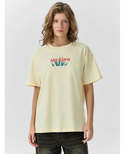 Футболка ваниль +печать