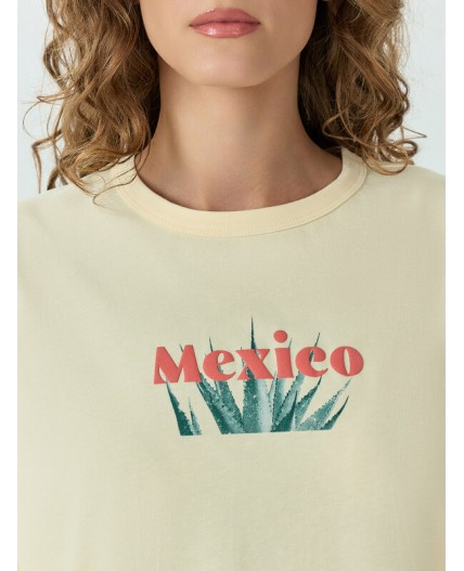 Футболка ваниль +печать