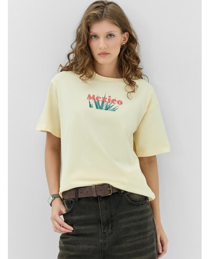 Футболка ваниль +печать