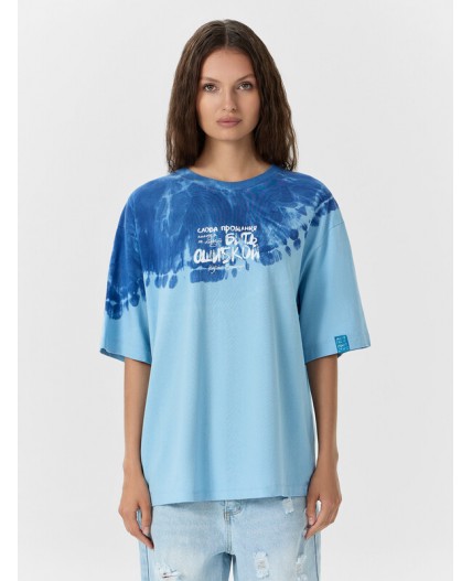 Футболка голубой тай-дай