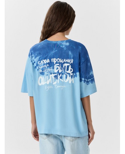 Футболка голубой тай-дай