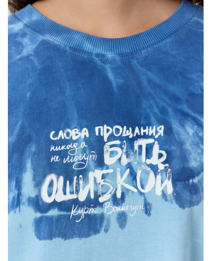 Футболка голубой тай-дай