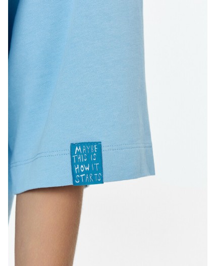 Футболка голубой тай-дай