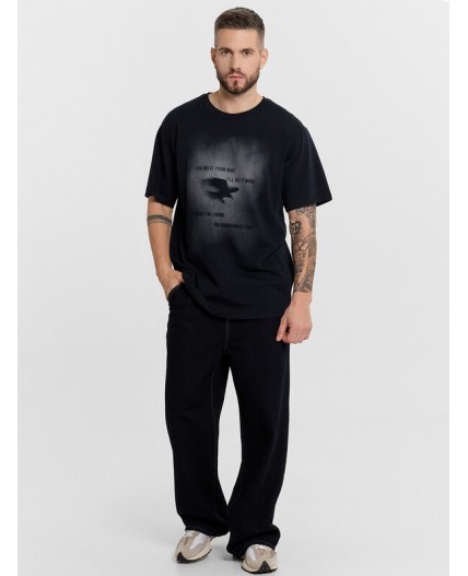 Футболка черный +печать2