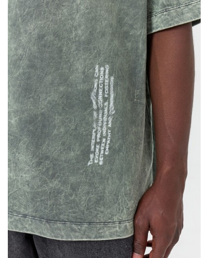 Футболка ACID WASH серый +печать