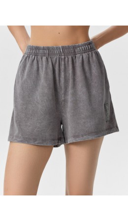 Шорты серый acid wash