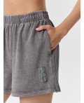 Шорты серый acid wash