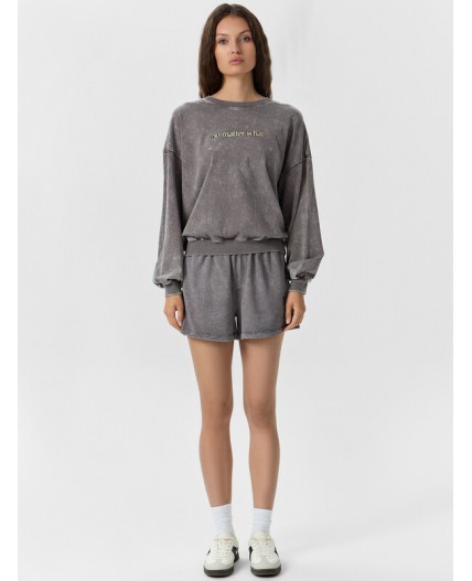 Шорты серый acid wash