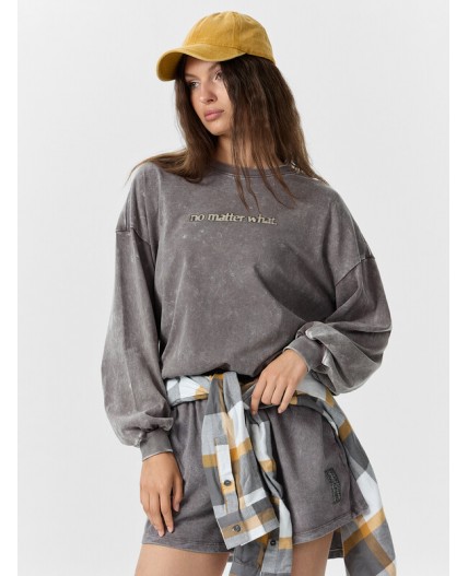 Шорты серый acid wash