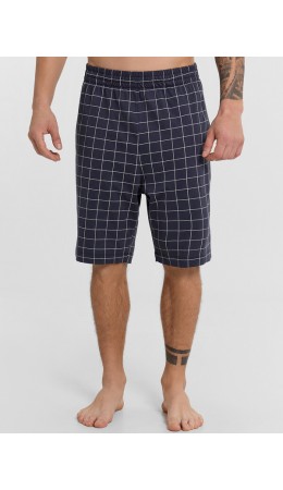 Шорты клетка на т.синем1