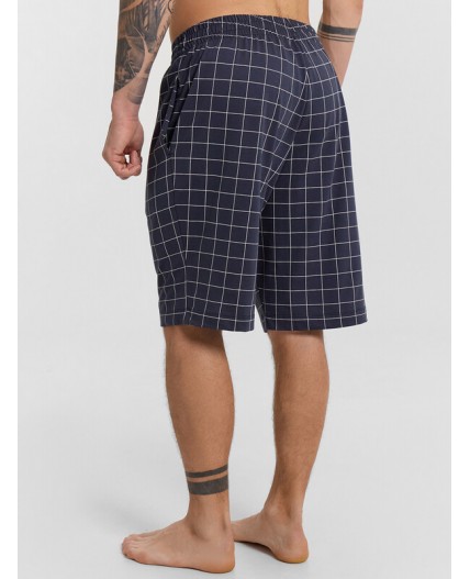 Шорты клетка на т.синем1