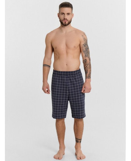 Шорты клетка на т.синем1