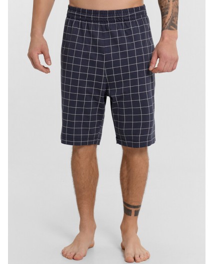 Шорты клетка на т.синем