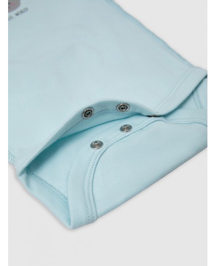 Боди звездные коалы на белом +голубой