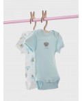 Боди звездные коалы на белом +голубой