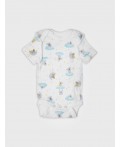 Боди звездные коалы на белом +голубой