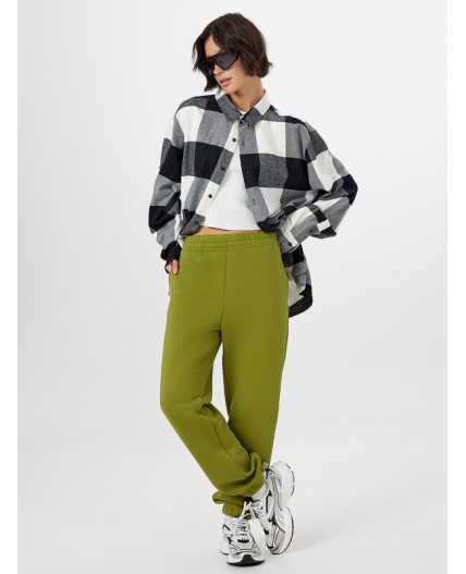 Брюки оливково -зеленый