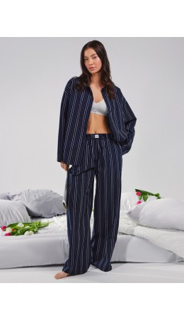 Брюки белая полоска на море