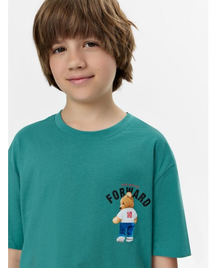 Пижама малахит +мишки на неви