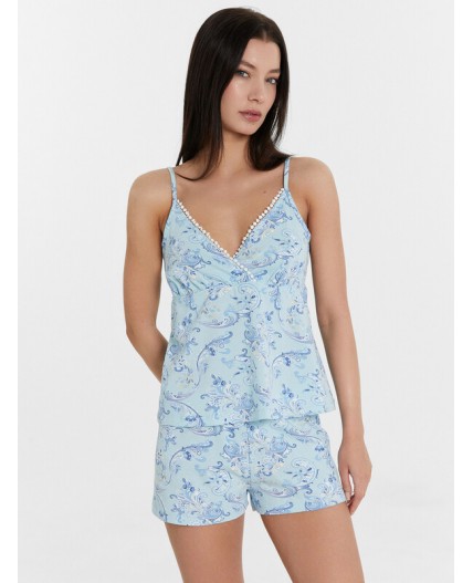 Комплект узоры на голубом