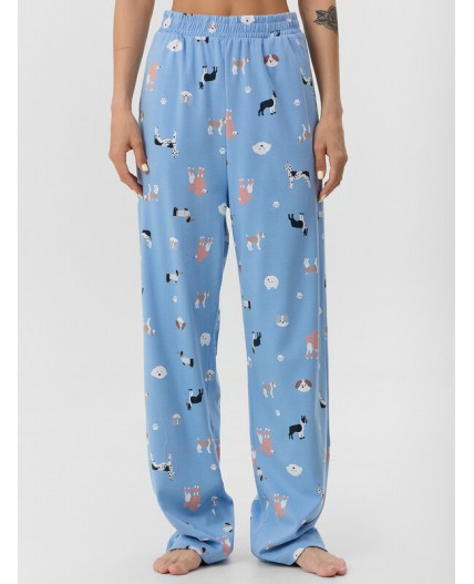 Комплект мятный лед +собачки на голубом