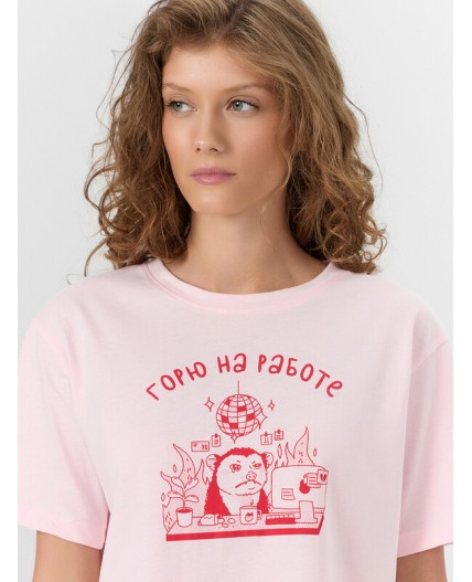 Комплект морозный розовый +печать