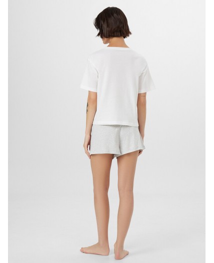 Комплект белый +серый меланж 4306-А +печать