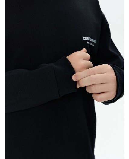 Джемпер черный +печать