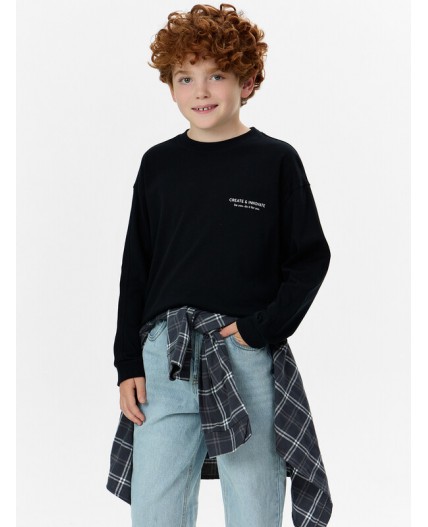 Джемпер черный +печать