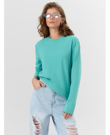 Лонгслив бирюза