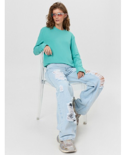 Лонгслив бирюза