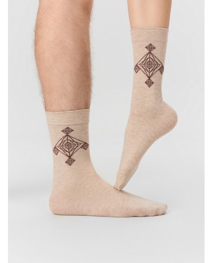 Носки бежевый меланж