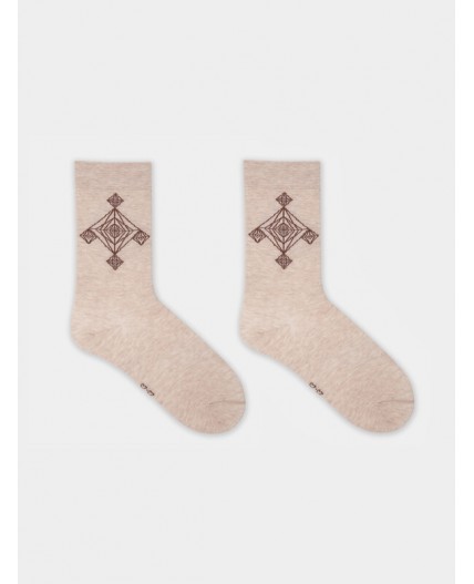 Носки бежевый меланж