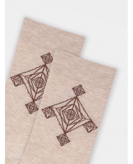 Носки бежевый меланж