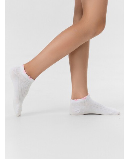 Носки белый /розовый