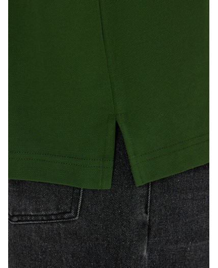 Поло т.зеленый +печать