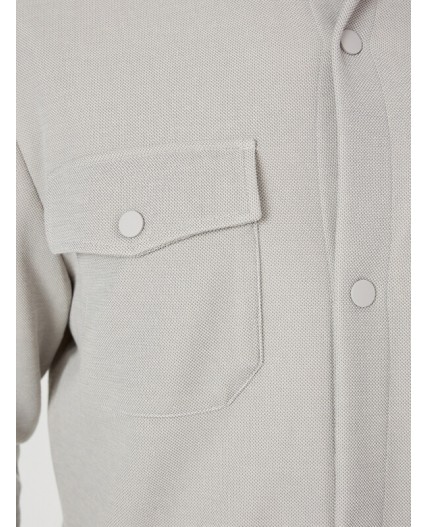 Рубашка двухцветный св.серый