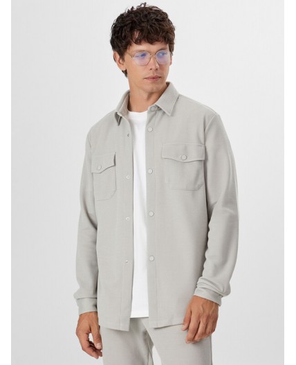 Рубашка двухцветный св.серый