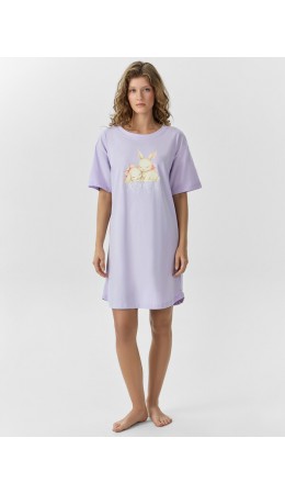 Сорочка св.лиловый +печать