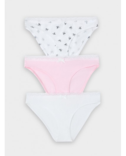 Трусы бантики на белоснежном