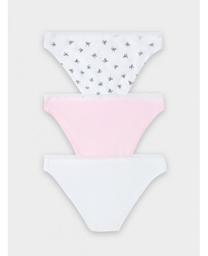 Трусы бантики на белоснежном