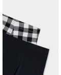 Трусы ч/б клетка +черный