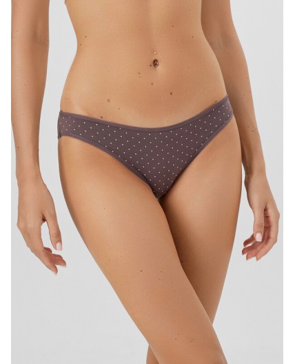 Трусы горошек на таупе