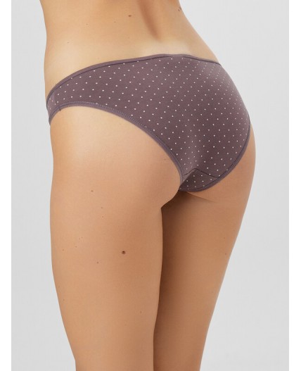 Трусы горошек на таупе