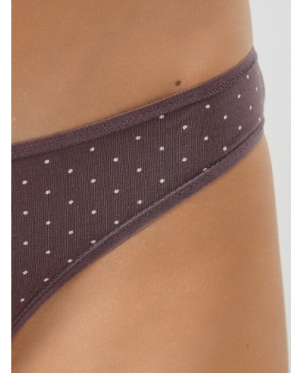 Трусы горошек на таупе