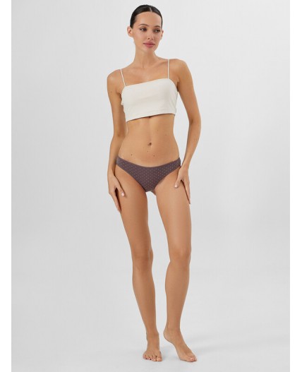 Трусы горошек на таупе