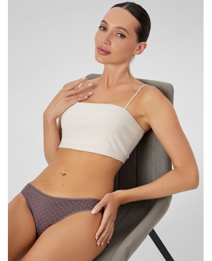 Трусы горошек на таупе