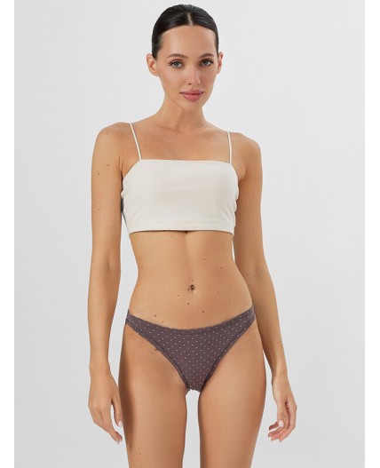 Трусы горошек на таупе