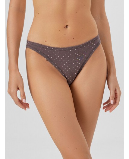 Трусы горошек на таупе