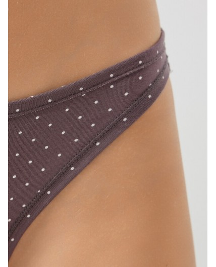 Трусы горошек на таупе